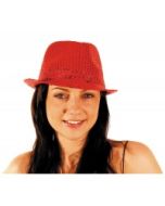 Chapeau sequins rouge