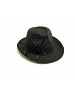 Chapeau luxe rayé - noir