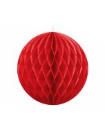 Boule chinoise alvéolée rouge - 10 cm