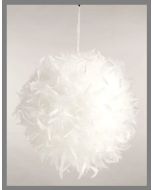 boule plumes blanches 20 cm