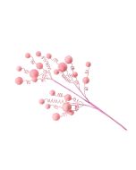 Branche boules brillantes - rose