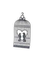 cage oiseaux grise