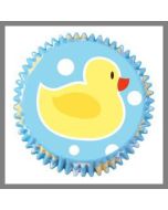 Caissettes à cupcakes - Canard de bain - x75