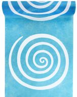 Chemin de table spirale - turquoise