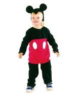 Costume baby souris noire et rouge garçon 1/2 ans