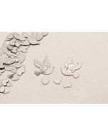 Confettis de table "Colombes coeur" - Argent