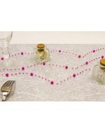 Guirlande deco avec perle - Fuchsia