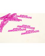 Confettis de table "Joyeux anniversaire" - Fuchsia