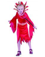 Costume fille diablesse avec flammes - Taille 7/9 ans