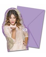 6 invitations Violetta Gold
