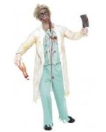 Déguisement homme docteur zombie blanc et vert - Taille L 