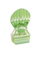 10 Boîtes à dragées montgolfière verte