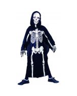 Costume garçon squelette robe et capuche - Taille 7/9 ans 