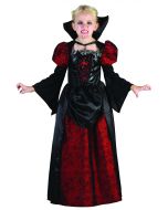 Déguisement fille vampire rouge luxe - Taille 4/6 ans
