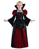 Déguisement fille vampire rouge luxe - Taille 7/9 ans