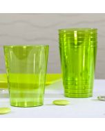 10 gobelets vert anis réutilisables - 20 cl