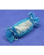 Ballotins en organza forme bonbon - turquoise