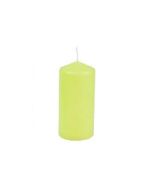 6 bougies pilier - couleur vert clair - 10 x 6,5 cm