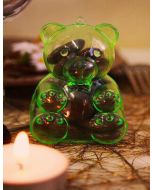 oursons en plexi couleur vert anis pour Bapteme