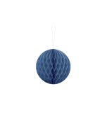Boule chinoise alvéolée bleu marine - 10 cm