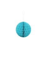 Boule chinoise alvéolée turquoise - 10 cm