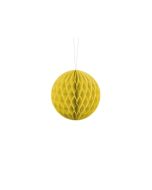 Boule chinoise alvéolée jaune - 10 cm