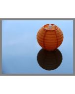 Lampion uni orange - 10 cm - x5