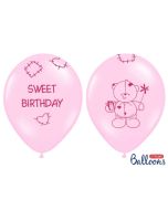 Ballon joli anniversaire fille - rose clair x 50
