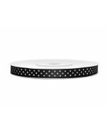 Ruban noir à pois blancs – 6 mm x 25 m