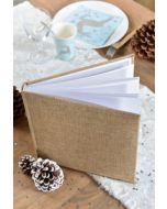 Livre d'or mariage en jute  