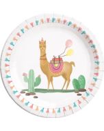8 assiettes anniversaire lama