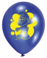 Lot de 6 ballons anniversaire Schtroumpf