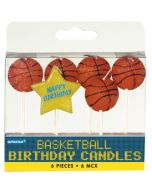 Lot 6 bougies anniversaire Basketball