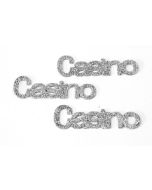 Lot de 6 confettis de table Casino Argent