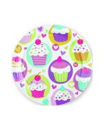 Lot 8 assiettes Cupcakes 18 cm