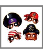 Lot de 4 masques de pirate