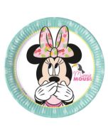 8 assiettes minnie tropical 20 cm