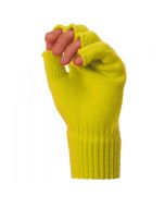 Mitaines courtes laine fluo - Jaune