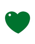 Etiquettes coeur - vert 4 cm x 3,2 cm 