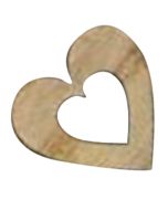 10 Décorations coeurs en bois évidé 