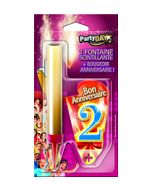 Fontaine scintillante + bougeoir chiffre 2 à prix discount