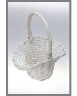 Panier à pétale en osier - blanc