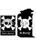 8 invitations Pirate Party