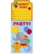 Invitation cirque éléphant  x8