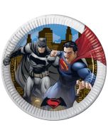 8 assiettes Batman vs Superman - 23 cm