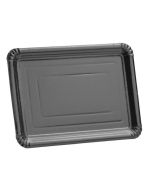 5 Plateaux en carton rectangulaires – Argent – 24 x 33 cm