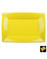 plateau jetable jaune