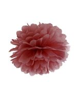 Pompon rouge marsala - 25 cm