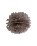 Pompon de papier buvard marron - 35 cm