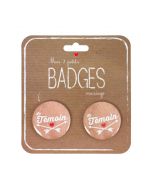 2 Badges le témoin, la témoin